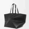 XXL Puzzle Fold tote in shiny calfskin Black XXL Puzzle Fold tote in shiny calfskin Black