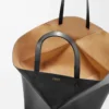 XXL Puzzle Fold tote in shiny calfskin Black XXL Puzzle Fold tote in shiny calfskin Black