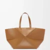 XXL Puzzle Fold tote in shiny calfskin Oak XXL Puzzle Fold tote in shiny calfskin Oak