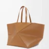 XXL Puzzle Fold tote in shiny calfskin Oak XXL Puzzle Fold tote in shiny calfskin Oak