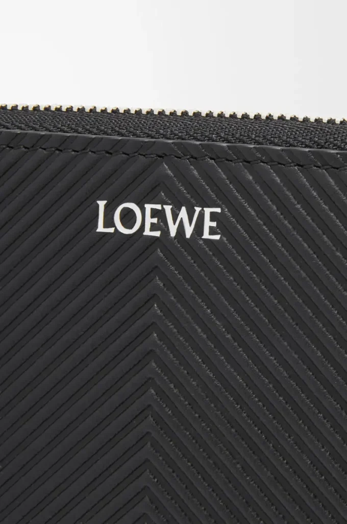 Zip around wallet in textured classic calfskin Black Zip around wallet in textured classic calfskin Black