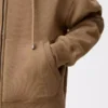 Zip-up hoodie in cotton Beige/Blue Zip-up hoodie in cotton Beige/Blue
