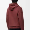 Zip-up hoodie in cotton Burgundy Zip-up hoodie in cotton Burgundy