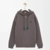 Zip-up hoodie in cotton Dark Grey Zip-up hoodie in cotton Dark Grey