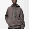 Zip-up hoodie in cotton Dark Grey Zip-up hoodie in cotton Dark Grey