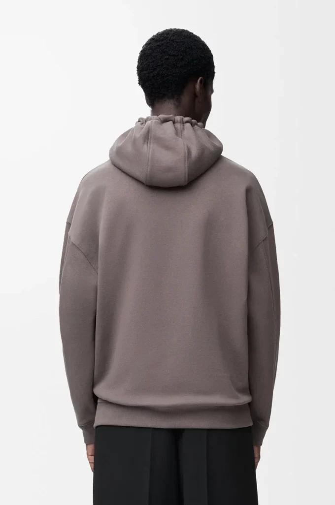 Zip-up hoodie in cotton Dark Grey Zip-up hoodie in cotton Dark Grey