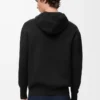 Zip-up hoodie in wool Black