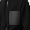 Zip-up hoodie in wool Black