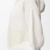Zip-up hoodie in wool White Zip-up hoodie in wool White