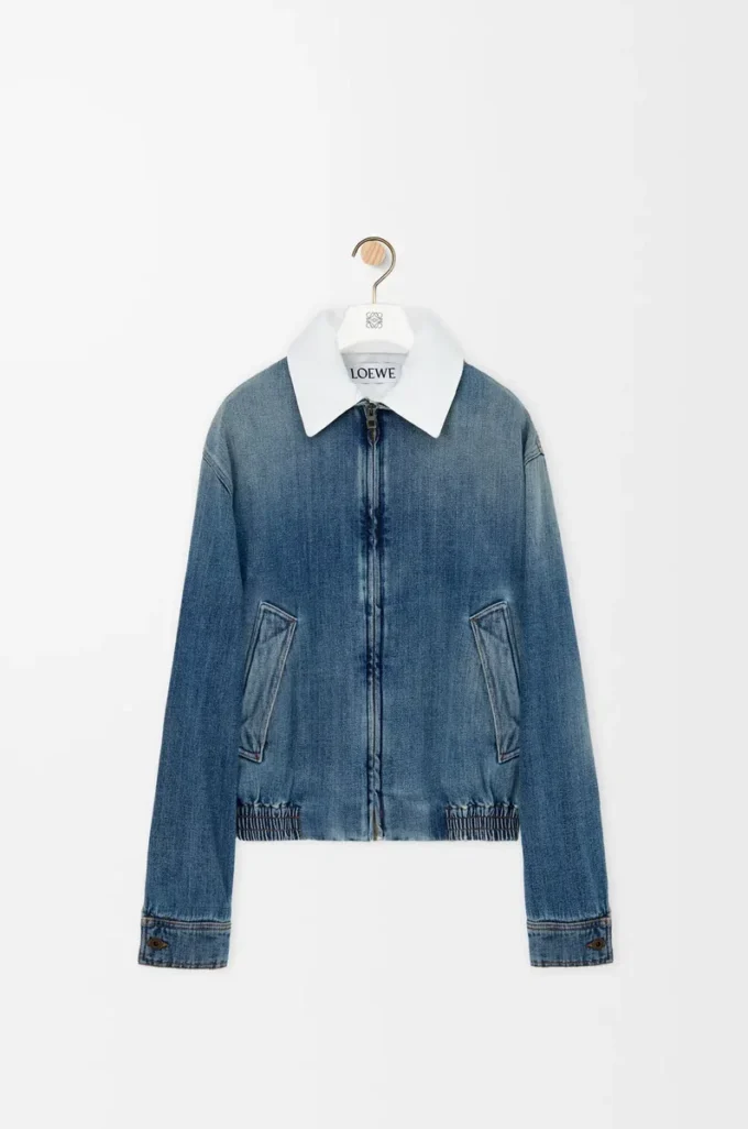 Zip-up jacket in denim Blue Zip-up jacket in denim Blue