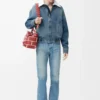 Zip-up jacket in denim Blue Zip-up jacket in denim Blue