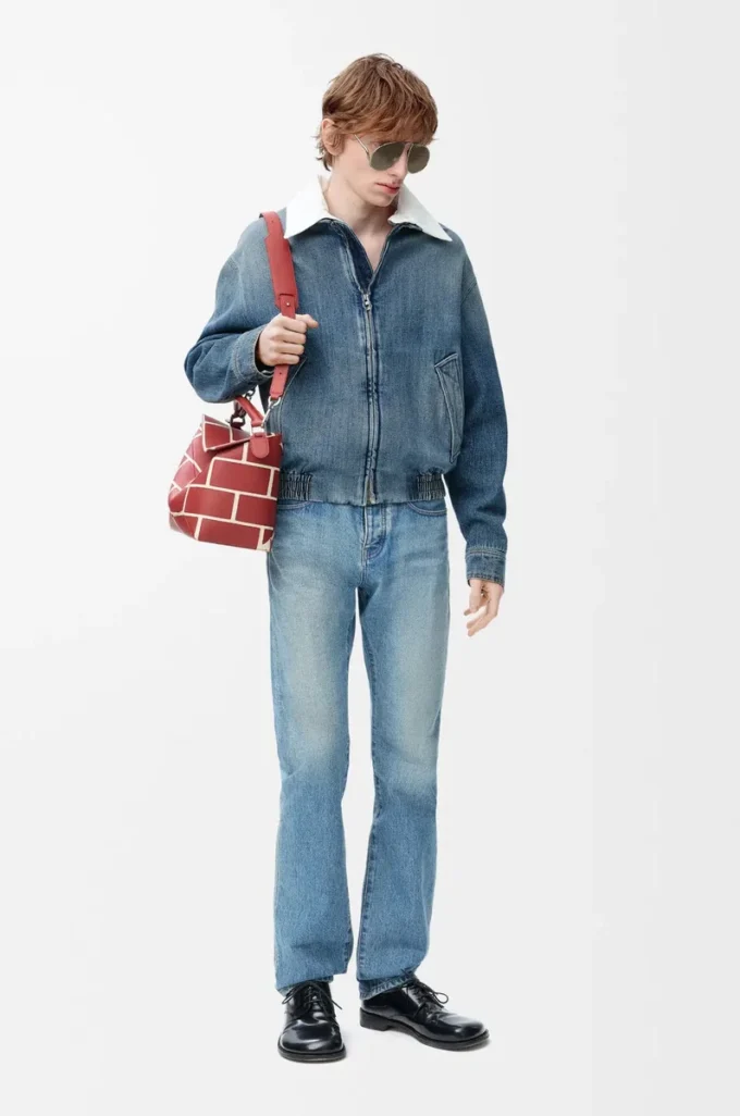 Zip-up jacket in denim Blue Zip-up jacket in denim Blue