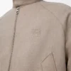 Zip-up jacket in wool and cashmere Beige Melange