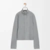 Zip-up jacket in wool Light Grey Zip-up jacket in wool Light Grey
