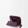 Zipped coin purse in shiny nappa calfskin Clay/Plum