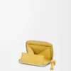 Zipped coin purse in shiny nappa calfskin Shell Grey/Dandelion Zipped coin purse in shiny nappa calfskin Shell Grey/Dandelion